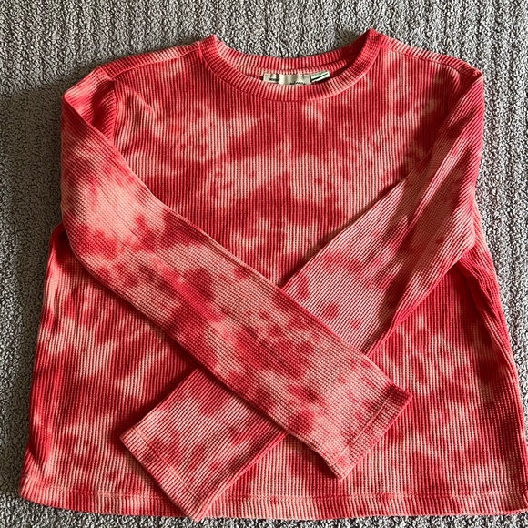Saturday Sunday by Anthropologie Tie-Dye Waffle Long-Sleeve Tee/ Sweatshirt sz M - Picture 10 of 12